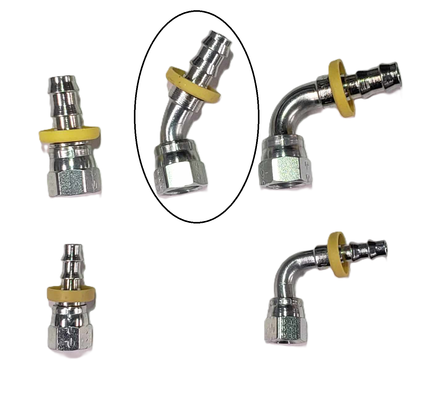 3/8" Hose end fittings - 6x6 45°