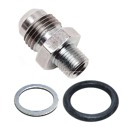 Billet base adapter fitting for Walbro and Bosch pumps - Steel