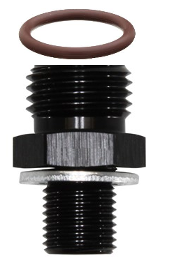 Billet base adapter fitting for Walbro and Bosch pumps - Aluminum