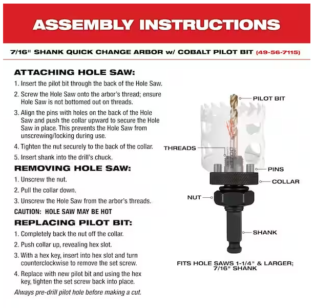 Milwaukee 1.5" hole saw
