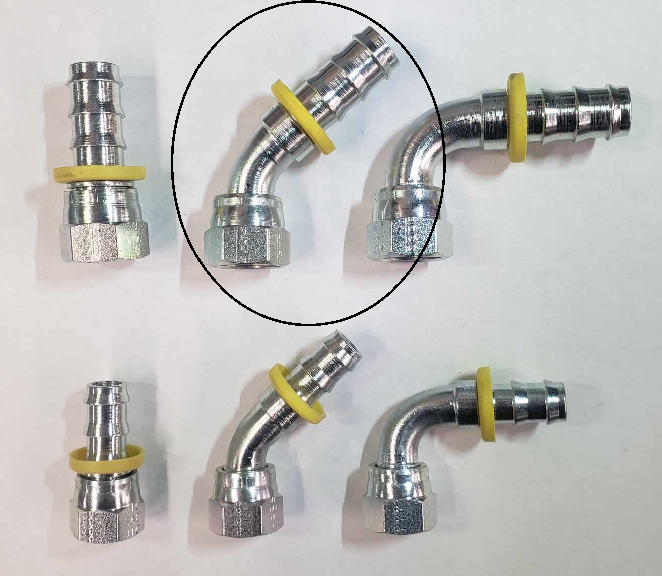 5/8" Hose end fittings - 10x10 45°