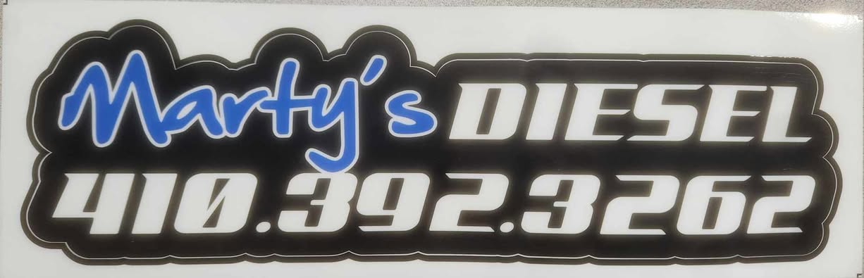 Marty's Diesel Window Sticker