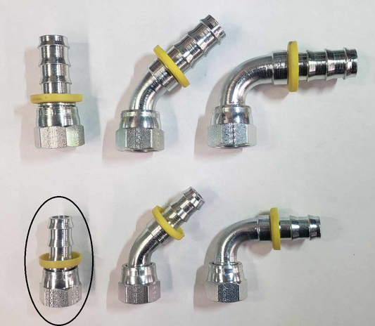 1/2" Hose end fittings - 8x8 straight°