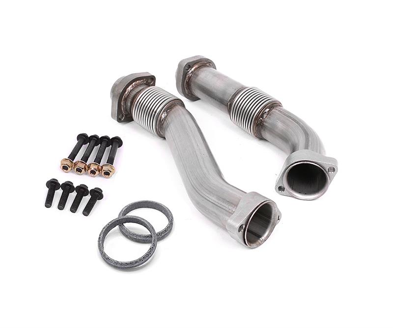DieselSite 7.3 Powerstroke Stainless Steel Bellowed Up Pipes
