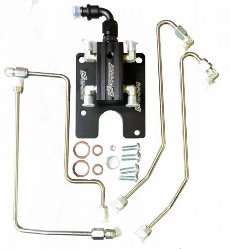 94.5-98.5 7.3L CNC Fab 4-Line Feed Valley Mount Fuel Line Kit - 42201X