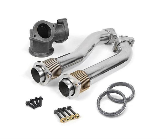 DieselSite 7.3 Powerstroke Stainless Steel Bellowed Up Pipes